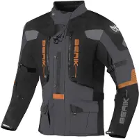 Berik Dakota Black Grey Orange Waterproof 3in1 Textile Motorcycle Jacket Taille 58