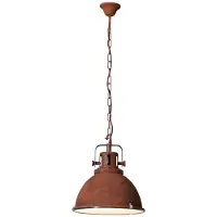 Brilliant Lampe Jesper suspension 38cm verre couleur rouille | 1x A60, E27, 60W, compatible avec les ampoules normales (non incluses) | la chaîne peut être raccourcie