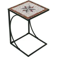 Garden Pleasure Table de jardin Amarillo brune, grise, rouge, beige carrée 35,0 x 35,0 x 53,0 cm (35 x 35 x 53 cm)