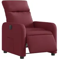 vidaXL Fauteuil relax électrique vin rouge tissu