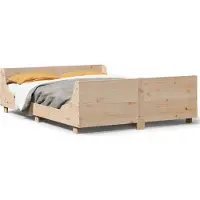 vidaXL Lit en pin massif sans matelas 140x200 cm