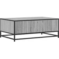 vidaXL Table basse Gris Sonoma 90x57x35 cm Bois composite et métal