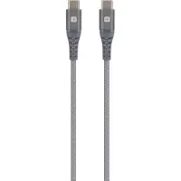 Skross Câble , USB-C - USB-C, tresse métallique, 1,20 m, gris