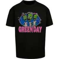 Merchcode T-Shirt 'Green Day Zombie' bleu / vert / rose / noir