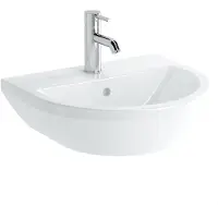 Vitra lavabo Integra 495 x 430 mm rond trou pour robinetterie trop-plein blanc brillant