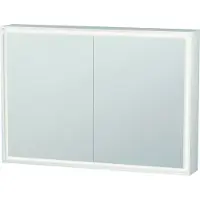 Duravit L-Cube armoire de toilette avec éclairage LED, 2 portes, prise F, 1000x155x700mm, blanc, LC7552018180010