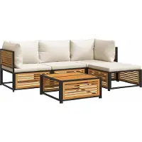 vidaXL Ensemble de 6 canapés de jardin avec coussins en bois massif d'acacia