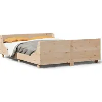vidaXL Lit en pin massif sans matelas 150x200 cm