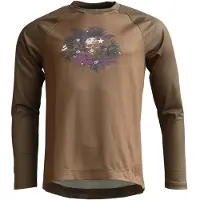 Zimtstern Hommes, Maillot de cyclisme, Braapz Shirt Print L/S (XL), Marron, XL