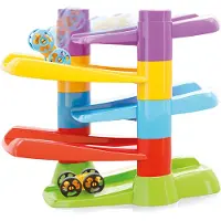 Quercetti Piste de course Jouets avec voitures Flip - Set de piste de course coloré