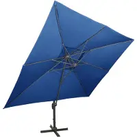 vidaXL Parasol ampli avec ventilation bleu azur 400x300 cm - Parasols & Protection solaire
