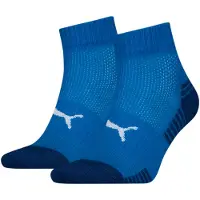 Puma Sport Cushioned Quarter Short Socks 2 Pairs Bleu EU 39-42 Homme,Femme