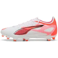 Puma Ultra 5 Pro FG/AG Chaussures de football unisexes blanc noir rouge vif Gr 47