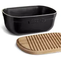 Emile Henry Boîte à pain, Moule à gâteau, Noir, Marron