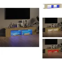 vidaXL Armoire TV avec lampes LED Chêne Sonoma 135x39x30 cm - Meuble TV