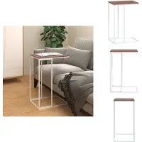 vidaXL Table d'appoint blanche 40x30x59 cm Bois composite - Tables basses