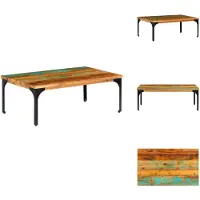vidaXL Table basse 100x60x35 cm Vieux bois massif - Tables basses