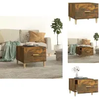 vidaXL Table basse chêne fumé 50x50x40 cm Bois composite - Tables basses