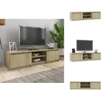 vidaXL Armoire TV Chêne Sonoma 140x40x35,5 cm Bois composite - Meuble TV