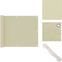 vidaXL Paravent de balcon Crème 75x300 cm Tissu Oxford - Parasols & Ecrans solaires