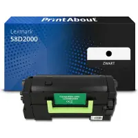 PrintAbout Toner compatible pour Lexmark 58D2000 - Noir