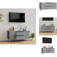 vidaXL Armoire TV Gris Sonoma 102x44,5x50 cm Bois composite - Meuble TV