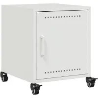 vidaXL Table de chevet blanc 36x39x43,5 cm acier