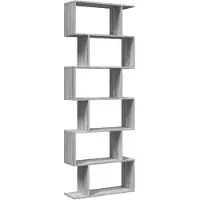vidaXL Étagère séparatrice de pièce 6 niveaux sonoma gris 70x24x193 cm