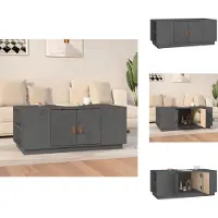 vidaXL Table basse Gris 100x50x41 cm Pin massif - Tables basses