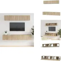 vidaXL Ensemble de 5 meubles TV Chêne Sonoma Matériau dérivé du bois - Meuble TV