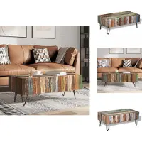vidaXL Table basse en vieux bois 100x50x38 cm - Tables basses