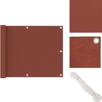 vidaXL Paravent de balcon Terracotta-Rouge 75x500 cm Tissu Oxford - Parasols & Protection solaire
