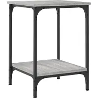 The Living Store Table basse Gris Sonoma 40x40x55 cm Bois composite