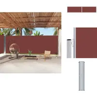vidaXL Store latéral extensible Marron 220x1000 cm - Parasols & Protection solaire