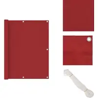 vidaXL Paravent de balcon Rouge 120x400 cm Tissu Oxford - Parasols & Ecrans solaires