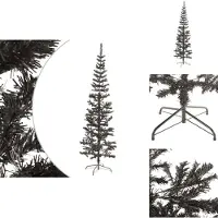 vidaXL Arbre de Noël élancé noir 240 cm - Arbres de Noël