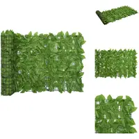 vidaXL Paravent de balcon avec feuilles vertes 500x75 cm - Parasols et ombrelles