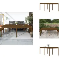 vidaXL Table de jardin marron miel 203,5x100x76 cm Pin massif - Tables de jardin