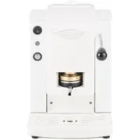 Faber Slot Plast Basic - Machine à café avec presse-dosette en laiton - Structure en métal blanc et façade en polycarbonate blanc