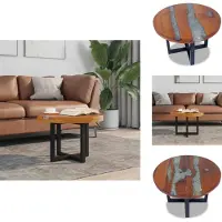 vidaXL Table basse en résine de teck 60 cm - Tables basses