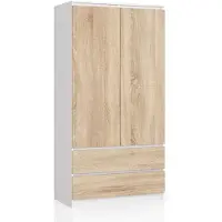 Akord Armoire Blanc/Chêne Sonoma 90X51X180