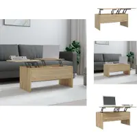 vidaXL Table basse Chêne Sonoma 102x50,5x46,5 cm Bois composite - Tables basses