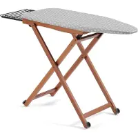 Arredamenti Italia ARIT - STIROLIGHT – table à repasser réglable en hauteur en hêtre massif, plateau métallique, fabriquée en Italie - couleur : cerisier,