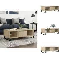 vidaXL Table basse Chêne Sonoma 104x60x35 cm Bois composite - Tables basses