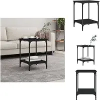 vidaXL Table basse noire 40x40x55 cm Bois composite - Tables basses