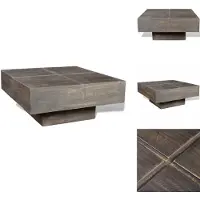 vidaXL Table basse Marron foncé Carré Bois massif Mango - Tables basses