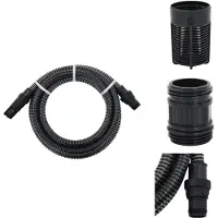 vidaXL Tuyau d'aspiration avec raccords PVC Noir 1" 10 m PVC - Tuyaux d'arrosage