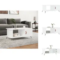 vidaXL Table basse blanche 90x50x40 cm Bois composite - Tables basses