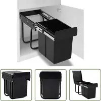 The Living Store Collecteur de déchets Soft-Close 20 L