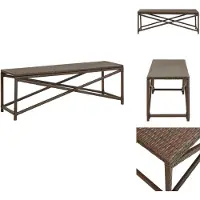 vidaXL Banc de jardin 120 cm Poly Rattan Brown - Bancs de jardin